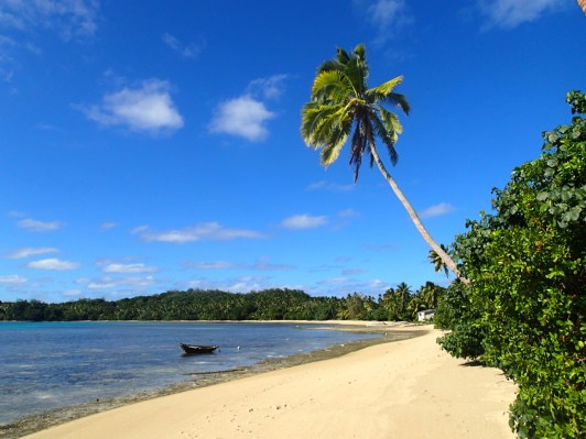 On the Beach in Front of Susui Village
